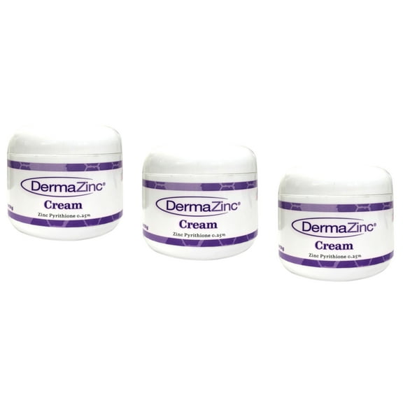 DermaZinc Cream Zinc Pyrithione .25% - 4 Oz., Pack of 3
