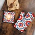 thumbnail image 5 of 2-Piece Modern Art Pioneer Flower Kitchen Linen Sets, 5 of 7