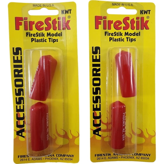 Lot of 2 Firestik KWT-R CB Radio Antenna 1.5" Red Replacement Plastic Tip 2-Pack