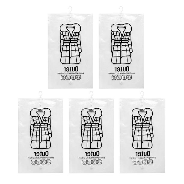 EeaseMX 3 bolsas de almacenamiento al vacío colgantes para ahorrar espacio, para ropa, edredones, bolsas plegables, organizador de habitación (tamaño mediano, 70 x 90 cm)