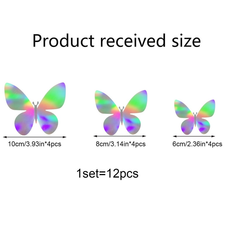 Yyeselk Metal Butterfly Decorations, 3D Flying Butterfly for Ceiling , Cute  DIY Art Decor for Shopping Mall Bedroom Home Living Room Window 