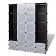 thumbnail image 1 of Armario modular VidaXL Versátil en blanco y negro con 18 compartimentos, 1 of 9