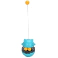 thumbnail image 2 of Dispensador de comida para gatos con fugas, ABS, con ruedas, para entrenamiento con pelota, juguetes interactivos, azul, 2 of 14