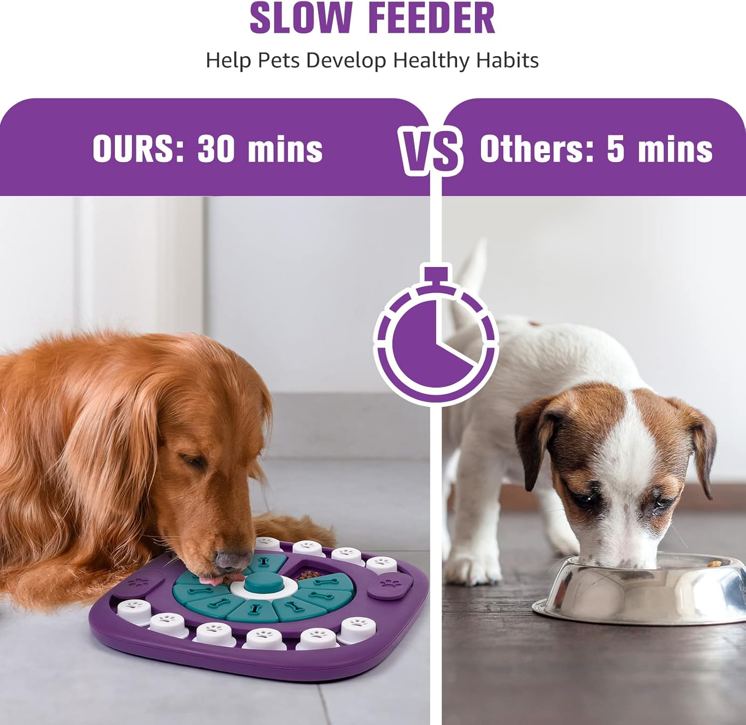 Dog Puzzle Toys, Interactive Treat Puzzle Dog Enrichment Toys for Large Medium Small Dogs
