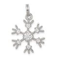thumbnail image 1 of Sterling Silver Clear CZ Snowflake Charm, 1 of 2