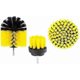 thumbnail image 1 of Rotary Cleaning Brush with Yellow Bristles, 2"/3.5"/4" Drill-Compatible Scrubbing Tool, 1 of 4