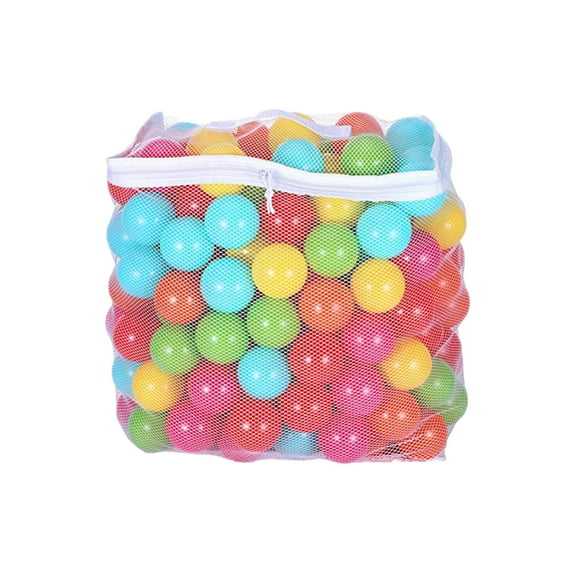 Meoldis 100 Pcs Ball Pit Balls for Toddlers, Crush-Proof Plastic Balls with Storage Bag, BPA-Free Play Balls for Indoor & Outdoor Kids Ball Pit, 6 Bright Colors
