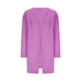 thumbnail image 4 of Tawop Cardigans Woman Long Cardigans for Women Autumn Solid Colour Cardigan Long Sleeve Knitted Mid-Length Sweater Pink M, 4 of 6
