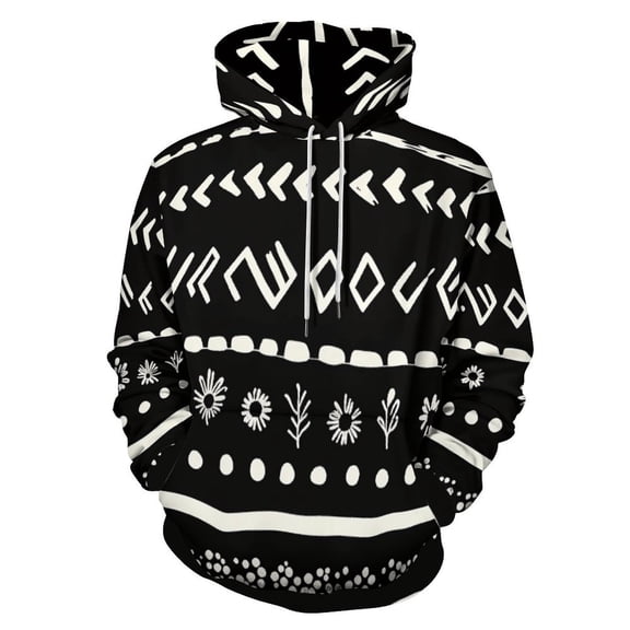African Mud Cloth Black And White-2 3D Print Hoodie Men Women Autumn Thin Pullover Sweatshirt Vintage Streetwear Tops
