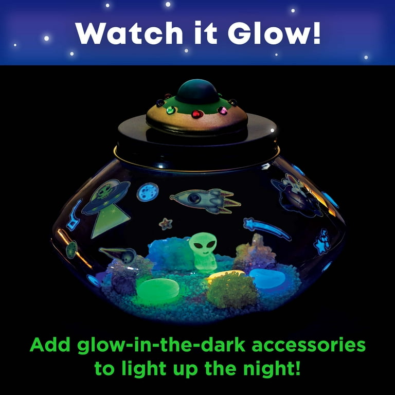 Creativity for Kids Crystal Terrarium Kit, Grow Glowing Crystals