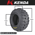 Kenda Bear Claw EX 24x1011 Rear ATV 6 PLY Tires 2 Pack