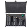 thumbnail image 1 of OSCARBIDE Indexable Boring Bars 8 Pieces/Set,3/4" Shank,90 Degree Round Shank Boring Bars with Indexable Carbide Inserts 4 Pieces TCMT21.51 & 4 Pieces TCMT221, 1 of 7