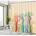 thumbnail image 5 of Ambesonne Autumn Shower Curtain, Colorful Abstract Trees, 69"Wx75"L, Multicolor, 5 of 5
