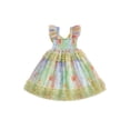 thumbnail image 2 of RUINIXCW Fairy Toddler Baby Girl Butterfly Dress Little Baby Girl Summer Smocked Dress Fly Sleeve Frills Casual Princess Birthday Baptism Wedding Party Dress, 2 of 9