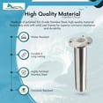thumbnail image 3 of MARINE CITY Deluxe Fishing Rod Holder with Drain, Flush Mount, 90 Heavy Duty 316 Stainless Steel for Boats & Marine 2 Pcs, 3 of 7