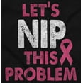thumbnail image 2 of Nip This Problem Pink Ribbon BCA Women's Long Sleeve T Shirt Brisco Brands X, 2 of 6