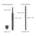 thumbnail image 2 of Uxcell Tap and Drill Bit Set, 2-56 UNC Straight Flute Tap & 1.8mm Drill Bit Black Oxide, 2 of 6