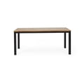 thumbnail image 2 of COSMOS Teak Acacia Wood Dining Table with Metal Frame, Industrial Farmhouse Kitchen Table for Dining Room, 2 of 8