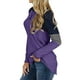 thumbnail image 3 of Txlixc Camiseta de crepe casual femenina, pullover de cuello redondo de manga larga a rayas de otoño e invierno Txlixc moda, 3 of 7