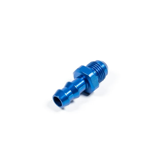 Fitting Adapter Straight 6 AN Male to 3/8 in Hose Barb Aluminum Blue Anodize