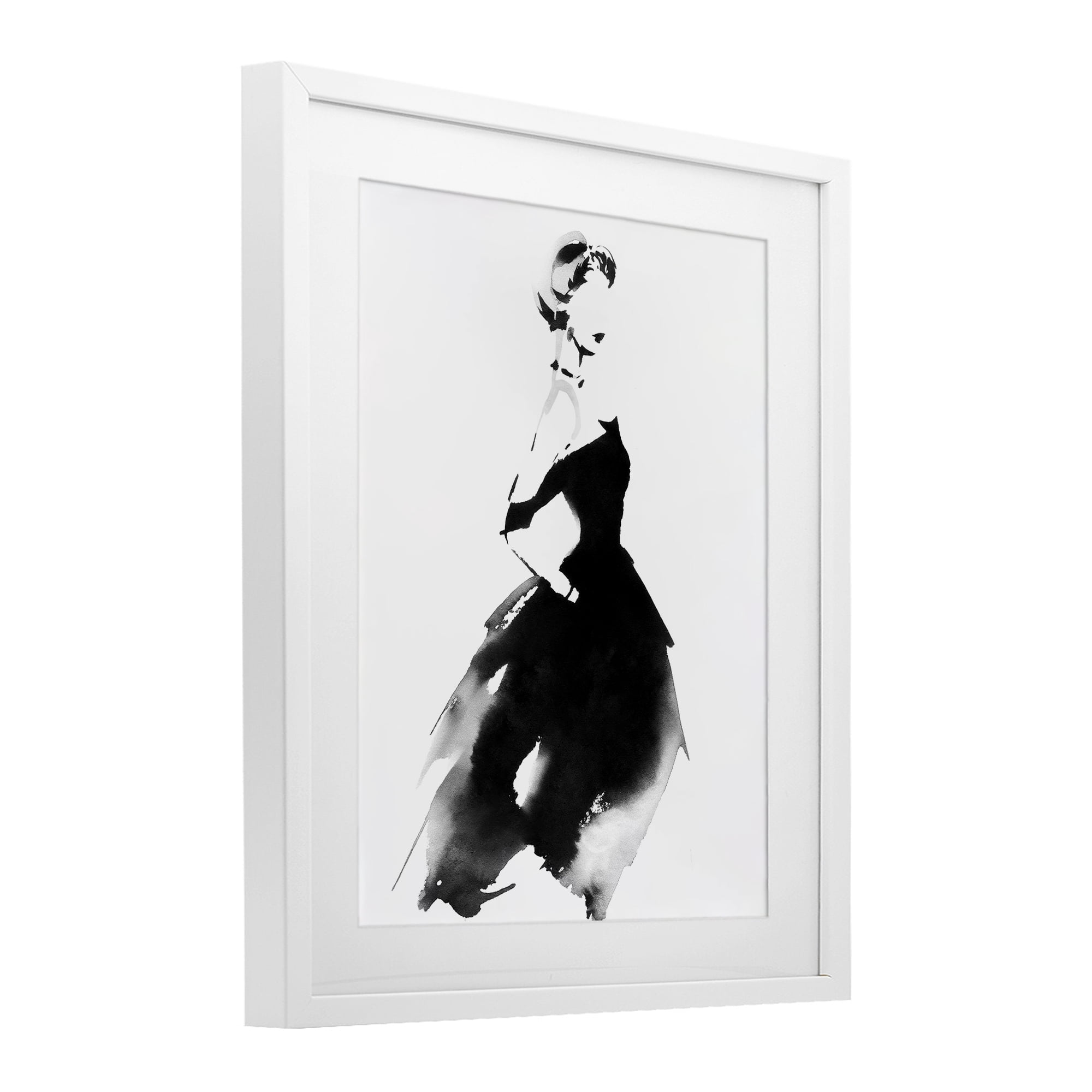 Stupell Industries Shadow Waltz Silhouette White Framed Print Under Glass, design by Svetlana Aleynikova