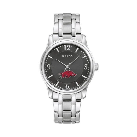 Men's Bulova Black Arkansas Razorbacks Stainless Steel Corporate Collection Watch