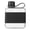 Black, variant on Flat Travel Water Bottle, Reusable Square Flask for Pocket Purse, Leakproof Slim Drinking Bottle for Camping Fitness Outdoor Sports (Black)