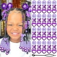 thumbnail image 2 of Yurqghjb 60 Pcs Purple Heart Hair Beads for Braids, Cute AB Color Jewelry, 3 Styles, 2 of 5