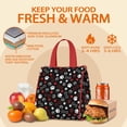 thumbnail image 5 of Paw Prints and Bones Insulated Lunch Bag for Women & Adults,Large Portable Soft Cooler Lunch Bag,Thermal Food Storage Tote with Pearl Cotton,8.66L,8.75x5.75x9.5 Inch, 5 of 6