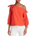 thumbnail image 1 of Joie Womens Colissa Off the Shoulder Blouse, Red, XX-Small, 1 of 1