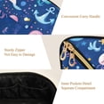 thumbnail image 5 of FORMRS Makeup Bag Travel Cosmetic Organizer for Women Fold Flat Zipper Pouch with Handle, Light Pink Jellyfish, 5 of 8
