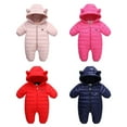 thumbnail image 4 of GYRATEDREAM Baby Snowsuit Winter Coat Warm Hoodie Romper Cute Infant Bear Suit Jumpsuit Hooded Jacket for Boys Girls, 12-18M, 4 of 4