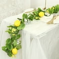 thumbnail image 2 of YOTQUSKI Fall Garland, Christmas Garland, Artificial Vines Greenerys With Lemon Daisys Leaves Faux Hanging Plants For Wall Decor Room Atmospheres Setup Shelf Display Decorative Foliage Stems, 2 of 7