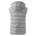 thumbnail image 4 of Women's Lightweight Hooded Oversized Sleeveless Zip Water Packable Winter Warm Vest Coat, 4 of 4