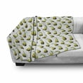 thumbnail image 2 of Watercolor Soft Flannel Fleece Throw Blanket, Delicious and Organic Pears on a Plain Backdrop, Cozy Plush for Indoor and Outdoor Use, 60" x 80", Green Yellow Green, by Ambesonne, 2 of 5