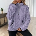 thumbnail image 5 of TrdSipl Sherpa Half Zip Pullover for Women Soft Fleece Long Sleeve Plus Size Sweatshirt 2025 Winter Stylish Y2k Cozy Hoodies Pocket, 5 of 6