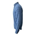 thumbnail image 2 of APOLIS Men's Windowpane Button Down Shirt, Blue, M, 2 of 3