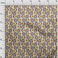 thumbnail image 2 of oneOone Cotton Cambric Fabric Leaves & Floral Block Printed Craft Fabric BTY 56 Inch Wide, 2 of 5