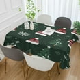 thumbnail image 2 of Yayeee Tablecloths 54" x 72" Rectangle Wrinkle Resistant Party Table Cover, Green Christmas Hats, 2 of 8