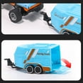 thumbnail image 3 of 1:64 Mini RC Monster Truck with Detachable Trailer, Alloy Shell Off-Road Remote Control Car with 3-Speed Modes, Type-C Rechargeable Small Crawler with LED Lights & Cruise Control - Gray, 3 of 8
