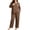 Coffee, variant on NominalSnug Plus Size Pajamas for Women Set Ribbed Knit Pjs Womens 2 Piece Long Sleeve Pajama Sets with Pockets Sleepwear