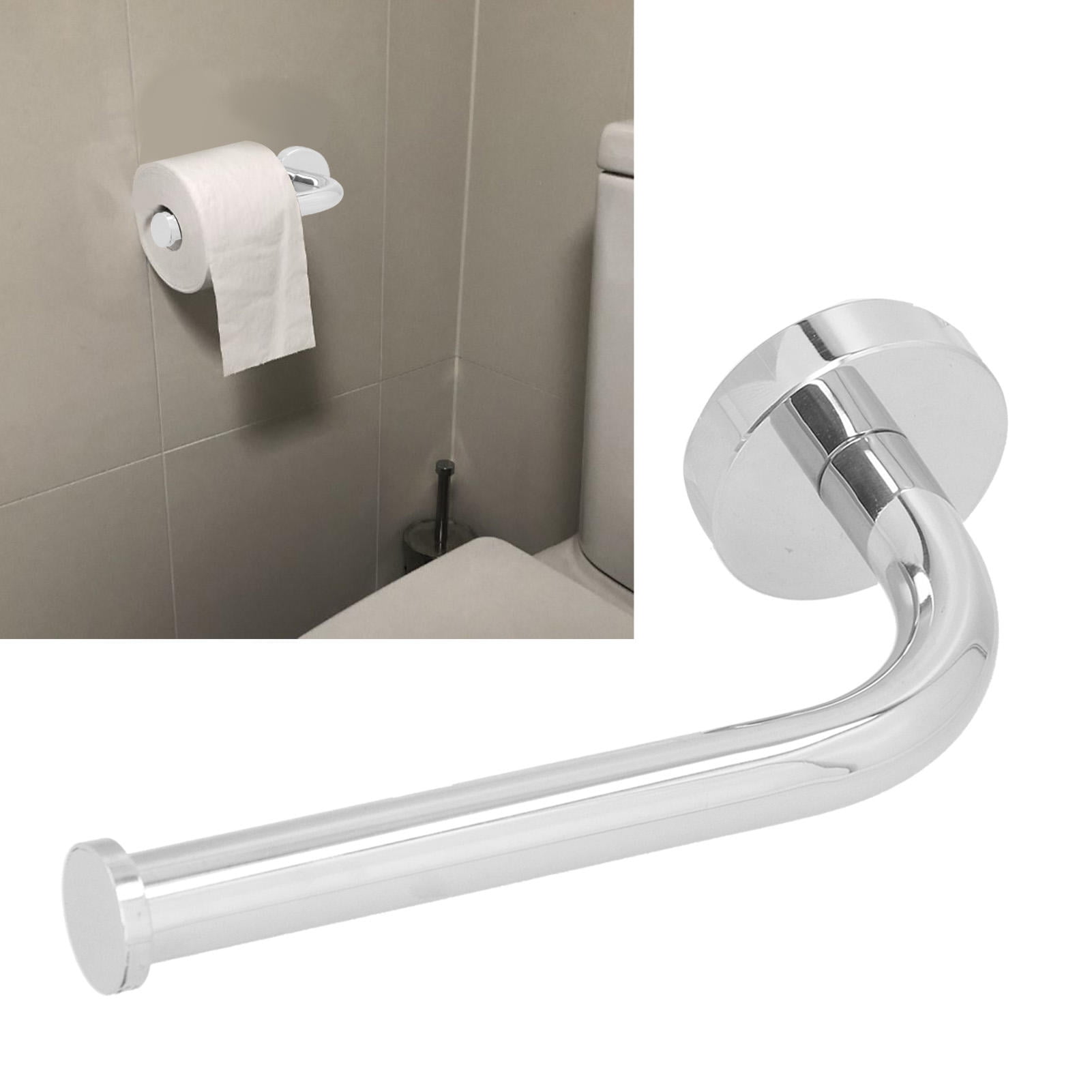 Yajisi 304 Stainless Steel Toilet Paper Holder, Rustproof L-Shaped Roll Paper Rack for Bathroom & Kitchen (19x11x7cm)