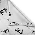 thumbnail image 3 of Kids Curtains 2 Panels Set, Skiing Penguins on Snowboards Winter Sports Themed Pattern Fun Animal Bird with Scarf, Window Drapes for Living Room Bedroom, 55W X 39L Inches, Black White, by Ambesonne, 3 of 3