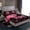 Pink Black, variant on jejeloiu Skull Floral Pink Twin 3-Piece Reversible Adults Microfiber Vintage Gothic Country Flower Sheet Set