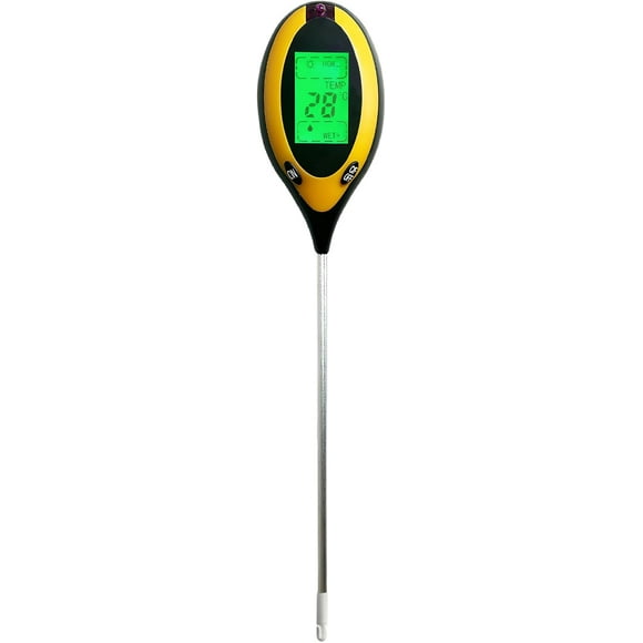 Kit de análisis de suelo 4 en 1 para pH, humedad, luz y temperatura