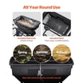 thumbnail image 6 of Tow Behind Broadcast Spreader, 130LBS Capacity, Tow/Push Garden Spreader with 13 in Tires, 30 Adjustable Setting & 9.8 ft Spreading Width, Lawn Spreaders for Seed, Fertilizer, Salt, Ice Melt, 6 of 11