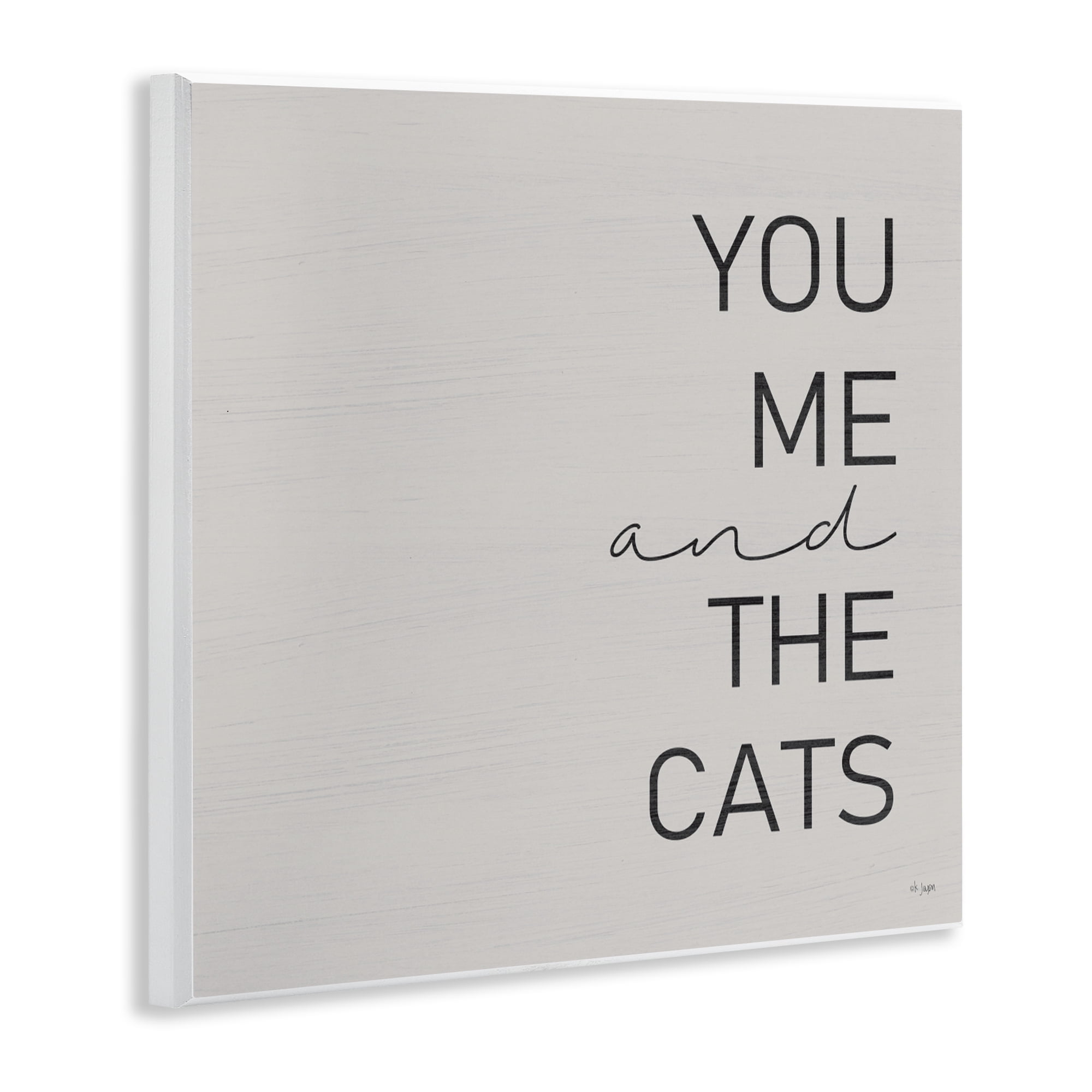 Stupell Industries Minimal You Me & Cats Wall Plaque Art, design by Jaxn Blvd.