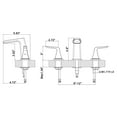 thumbnail image 3 of PROOX 8" Widespread Double Handles Bathroom Waterfall Basin Faucet with Drain Assembly, 3 of 6
