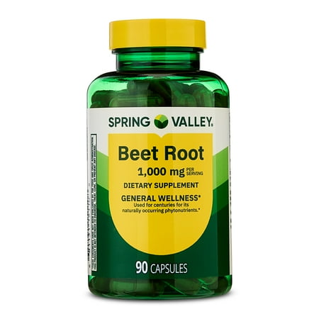Spring Valley Beet Root General Health & Wellness Dietary Supplement  1000 mg  90 Count
