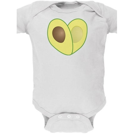 

Cinco De Mayo Avocado Heart Soft Baby One Piece White 18-24 M